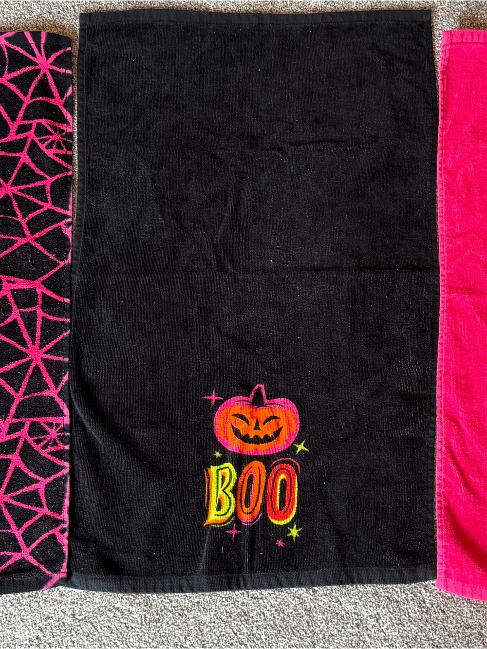 Three Piece Halloween Hand Towel Set